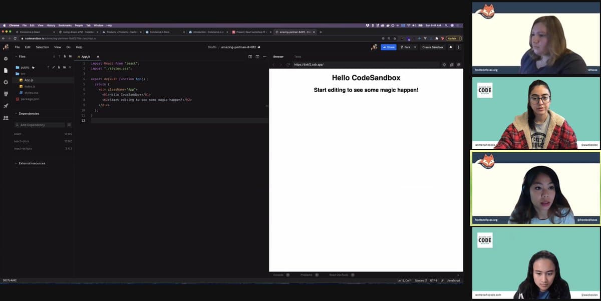 Taught a React workshop